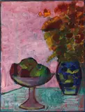 Alexej von Jawlensky, Stillleben mit Fruchtschale und Blumenvase