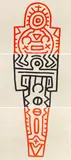 Keith Haring, Totem (3-teilig), 1989, Woodcut in colors