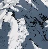 Gerhard Richter, Schweizer Alpen I, 1969, Silkscreen in colors