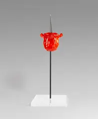 Renate Bertlmann, Discordo Ergo Sum, Knife Rose, 2019, Multiple. Murano glass and metall in object box