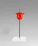 Renate Bertlmann, Discordo Ergo Sum, Knife Rose, 2019, Multiple. Murano glass and metall in object box