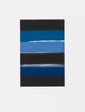 Sean Scully, Landline Blue Black, 2016, Color Etching and aquatint