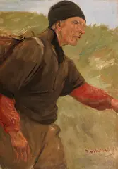 Max Liebermann, Schreitender Bauer, 1894, Oil on canvas