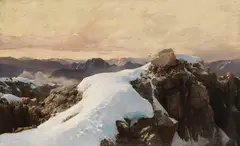 Edward Theodore Compton, Morgen auf Bergeshöhe, 1893, Oil on canvas