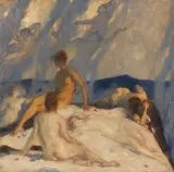 Carl von Marr, Meeresnymphen in der Brandung, Ca. 1890, Oil on canvas