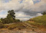 Georg Heinrich Crola, Am Chiemsee in Bayern, 1833, Oil on paper, firmly laid on board