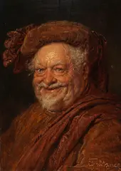Falstaff by Eduard von Grützner, Um 1900, Oil on panel, sold Nov 2019