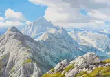 Rudolf Reschreiter, Blick auf den Hochvogel, Um 1900, Gouache on board