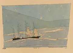 Helle Nacht III by Lyonel Feininger, 1934, Watercolor and India ink, sold Jun 2019