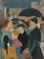 Reinhold Ewald, Der Regentag, 1917, Oil on canvas