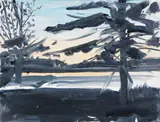 Sunset #6 by Alex Katz, 2008, Oil on panel, sold Jun 2019