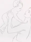 Andy Warhol, Mother and Child, Um 1980, Graphite drawing