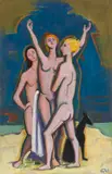 Evokation (B) by Karl Hofer, 1948, Oil on canvas, doubled, sold Jun 2019