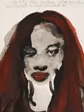 Marlene Dumas, Naomi Cambell as Maria Magdalena, 1996, Watercolor and oil