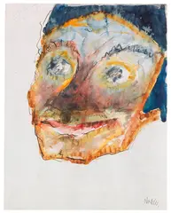 Apostelkopf by Emil Nolde, 1909, Watercolor and India ink, sold Jun 2019