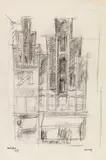 Lyonel Feininger, Lüneburg, 1935, Charcoal drawing