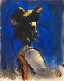 Emil Nolde, Junge Frau, Um 1908, Gouache and India ink