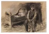 Max Liebermann, Bauer an der Wiege - Der Witwer