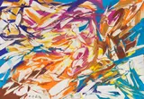 Karl Otto Götz, Entwurf zu Giverny V, 1988, Gouache