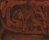 Karl Horst Hödicke, Ohne Titel (Männer im Kajak)