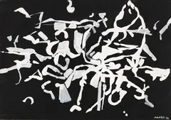 Carla Accardi, Fondonero, 1954, Tempera