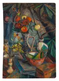 Dorothea Maetzel-Johannsen, Stilleben mit Blumen, 1920, Oil on cardboard