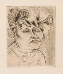 Dame by Otto Dix, 1922, Drypoint, sold Jun 2019