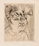 Otto Dix, Dame, 1922, Drypoint