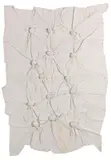 Herbert Zangs, Verknüpfung, 1979, Mixed media. Gravel, cotton cloth, white paint