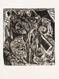 Trinkender Jäger by Ernst Ludwig Kirchner, 1919, Woodcut, sold Jun 2019