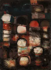 Fateh Moudarres, Ohne Titel, 1965, Oil on canvas