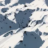 Gerhard Richter, Schweizer Alpen I, 1969, 5 Farbserigraphien, jeweils auf festem glatten Papier
