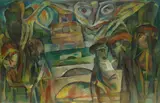 Curt Ehrhardt, Preußen-Geist in Brandenburg, 1922, Oil on panel