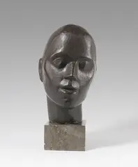 Die Blinde by Emy Roeder, 1927, Bronze with dark brown patina on stone base, sold Jun 2019