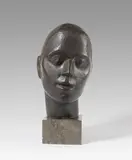 Emy Roeder, Die Blinde, 1927, Bronze with dark brown patina on stone base
