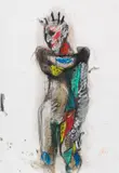 Markus Lüpertz, Apollo, 1989, Pencil and color Chalk drawing, partly washed