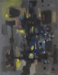 Stane Kregar, Trobenec groze, 1956, Oil on canvas