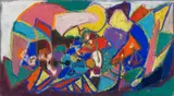Adolf Hölzel, Figurenkomposition, Um 1920/30, Color Pastel