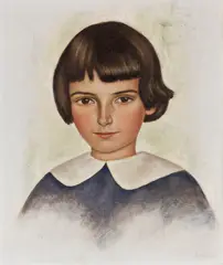 Kinderbild Yvonne Berhard by Christian Schad, 1961, Oil on canvas, sold Jun 2019