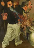 Johannes Grützke, Wanderer am Blumenstrauß
