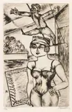 Conrad Felixmüller, Artistin, 1921, Drypoint