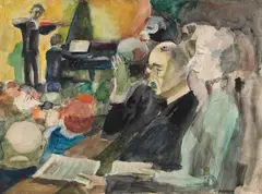 Bernhard Kretzschmar, In der Loge, Um 1924, Watercolor