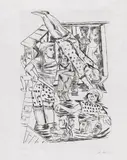 Max Beckmann, Frauenbad, 1922, Drypoint