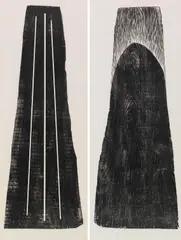 Hans Hartung, Gemeinschaftsarbeit mit Anna-Eva Bergman (1909-1987). H1973-24 / GB 42 1-1973 (2-teilig), 1973, Woodcut