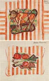 Otto Dix, Lauch und Tomaten / Ochse (Entwurfszeichnungen)