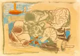 Otto Dix, Stillleben mit Pilzen, 1946, Pastel