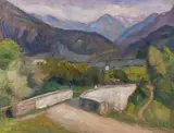 Otto Modersohn, Zillenbachbrücke (Weg nach Gailenberg oberhalb von Hindelang im Allgäu)
