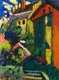 Wassily Kandinsky, Treppe zum Schloss (Murnau), 1909, Oil on board