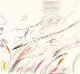 Cy Twombly, Untitled (Notes from a Tower), 1961, Pencil drawing, wax chalks and color pen