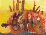 Georg Baselitz, Ohne Titel, 1964, Mixed media. Watercolor, colored crayon and ind...